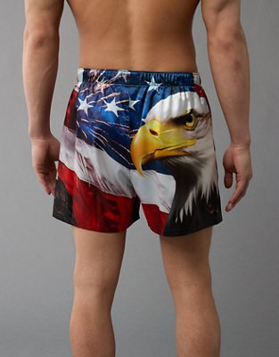 AEO Eagle Flag Satin Pocket Boxer Short