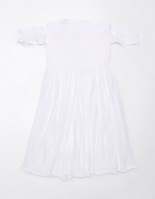AE Smocked Off-The-Shoulder Mini Dress