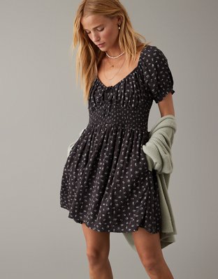 AE Notch Neck Spacedye Mini Dress