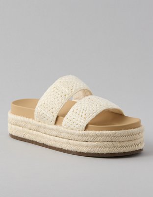 AE Crochet Flatform Espadrille Sandal