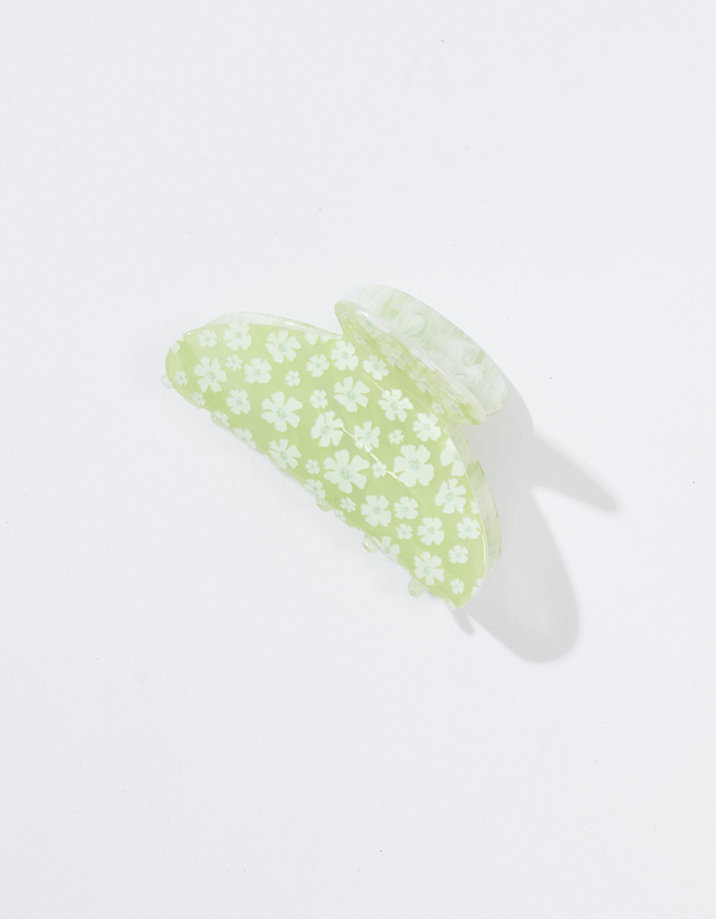 AEO Green Flower Claw Clip