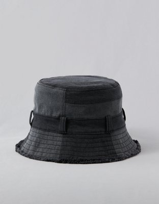 American Eagle Reversible Black Repurposed Bucket Hat. 2