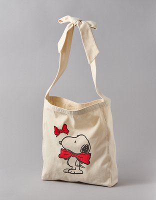 AEO Snoopy Holiday Bow Tote