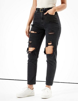 american eagle black ripped jeans