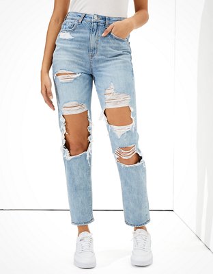 mom distressed jeans