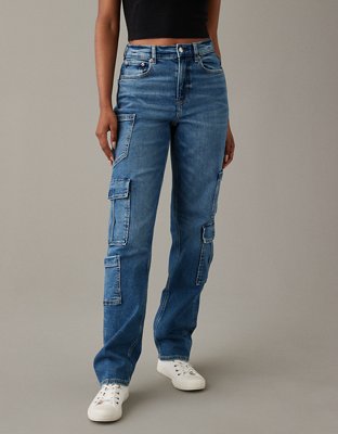 BDG High-Waisted Baggy Jean – Distressed Light Wash