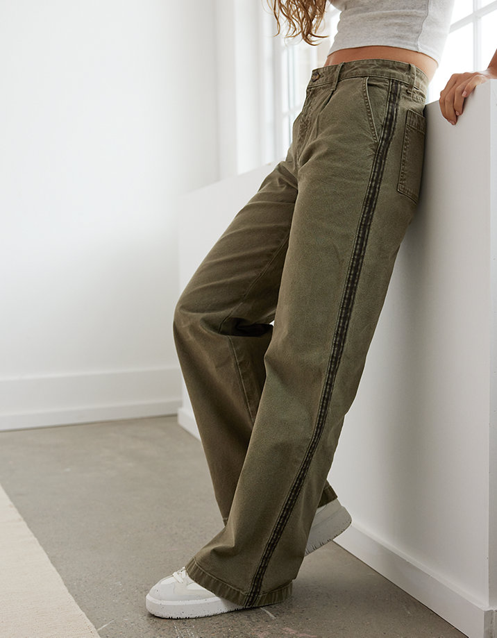 AE x The Ziegler Sisters Stretch High-Waisted Baggy Wide-Leg Pant