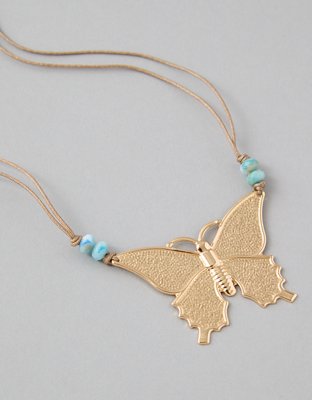 AEO Vintage Butterfly Necklace
