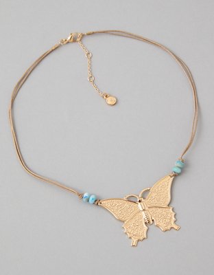 AEO Vintage Butterfly Necklace