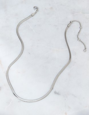 AEO Keepers Collection Platinum-Plated Snake Chain Necklace