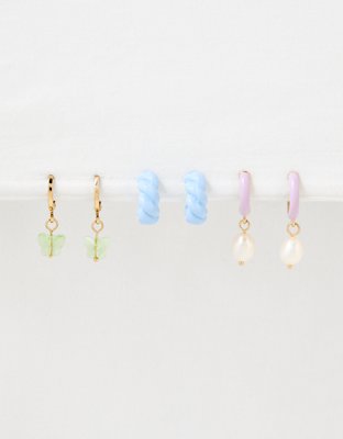 AEO Daisy Hoop Earrings 6-Pack