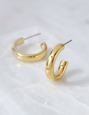 AEO Keepers Collection 14K Gold-Plated Hoop Earrings