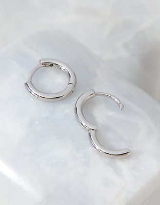 AEO Keepers Collection Platinum-Plated Huggie Earrings