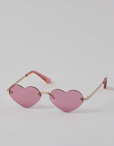 AEO Rimless Heart-Shaped Sunglasses