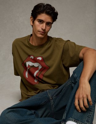AE Boxy Rolling Stones Graphic T-Shirt | AE