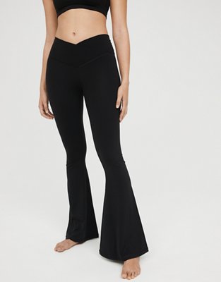 aerie black flare leggings