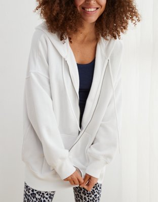 aerie full zip oversized hoodie