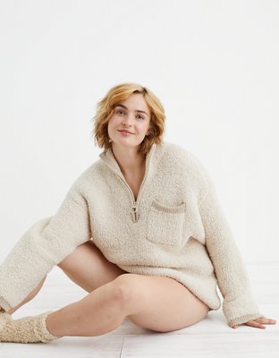 aerie cozy quarter zip