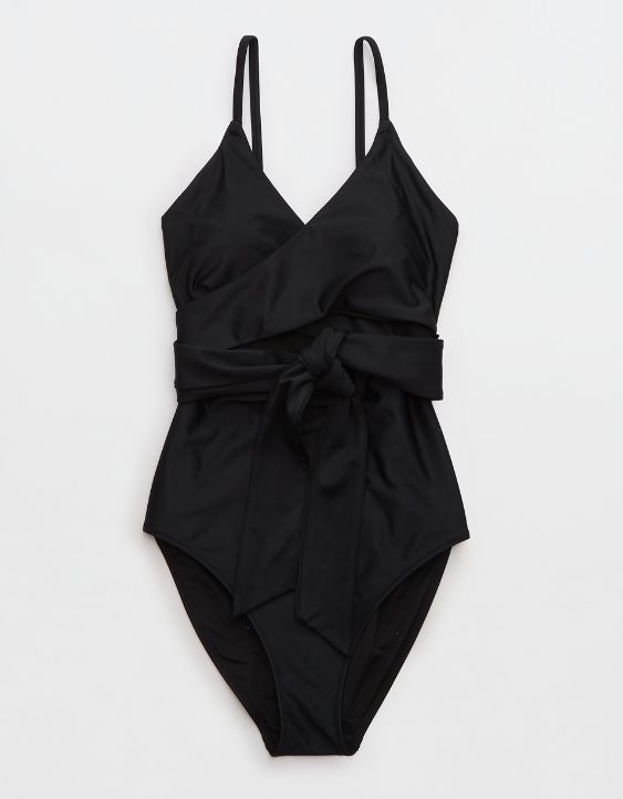 Aerie Wrap Full Coverage One Piece Swimsuit