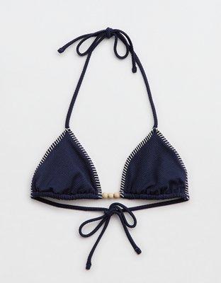 Aerie Shine Pique String Triangle Bikini Top