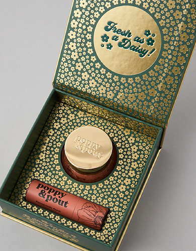 Poppy & Pout Lip Balm & Lip Scrub Gift Set