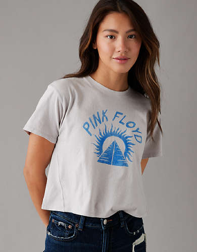 AE Cropped Pink Floyd Graphic Tee