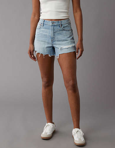 AE Strigid Super High-Waisted Relaxed Ripped Short