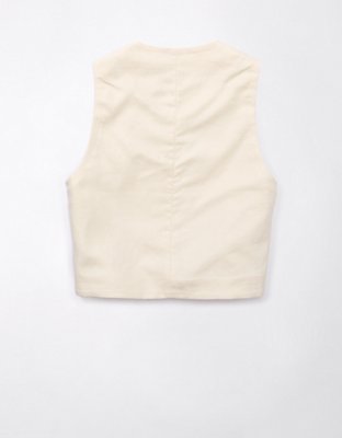 AE Linen-Blend Waistcoat Vest