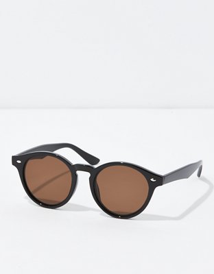 O Premium Tortoise Shell Round Sunglasses Mens One Size American Eagle Men Accessories Sunglasses Round Sunglasses 