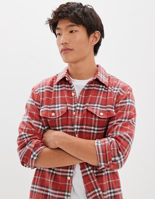 ae super soft flannel shirt