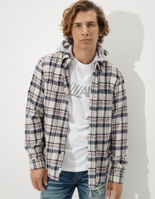 flannel hoodie american eagle