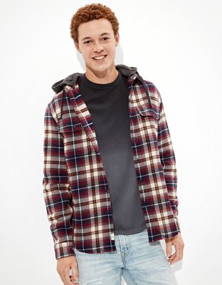 flannel hoodie american eagle