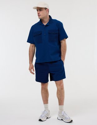 AE 24/7 Stretch Colorblock Button-Up Poolside Shirt