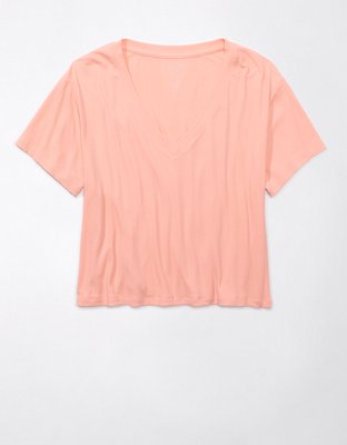 AE Soft & Sexy Cropped V-Neck T-Shirt