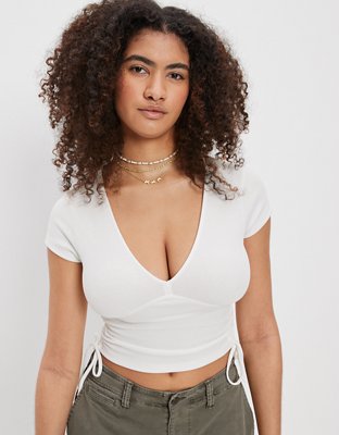 AE Cropped V-Neck T-Shirt