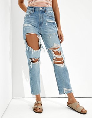 Afbestille Bevise Skinnende AE Ripped Highest Waist '90s Boyfriend Jean