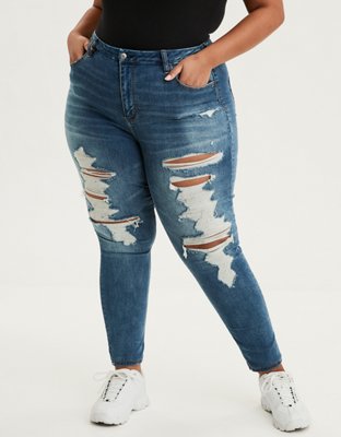 american eagle really ripped jeans