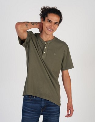 AE Short-Sleeve Henley T-Shirt