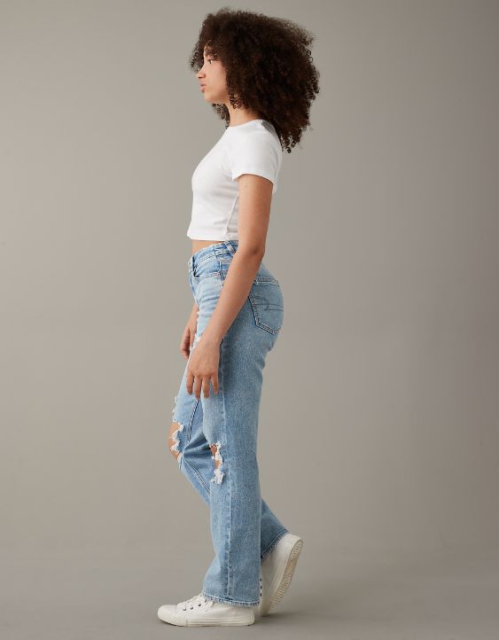 AE Stretch Curvy High-Waisted Straight Jean