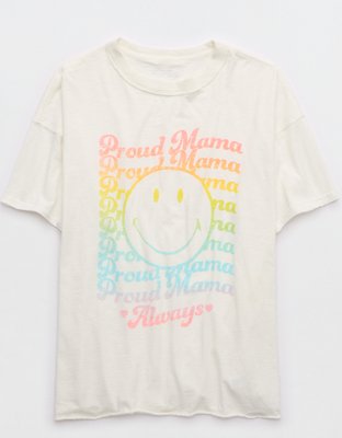 Aerie Smiley® Mama Graphic Oversized Boyfriend T-Shirt