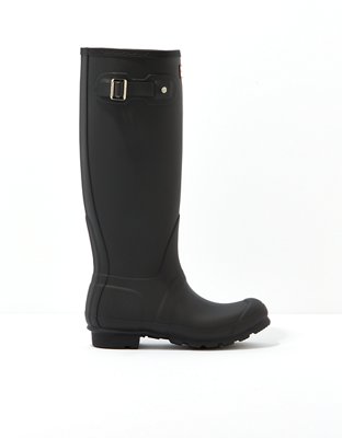 hunter original tall rain boots navy
