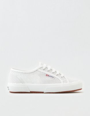 superga perforated leather sneakers