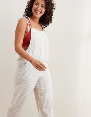 aerie pinstripe overalls