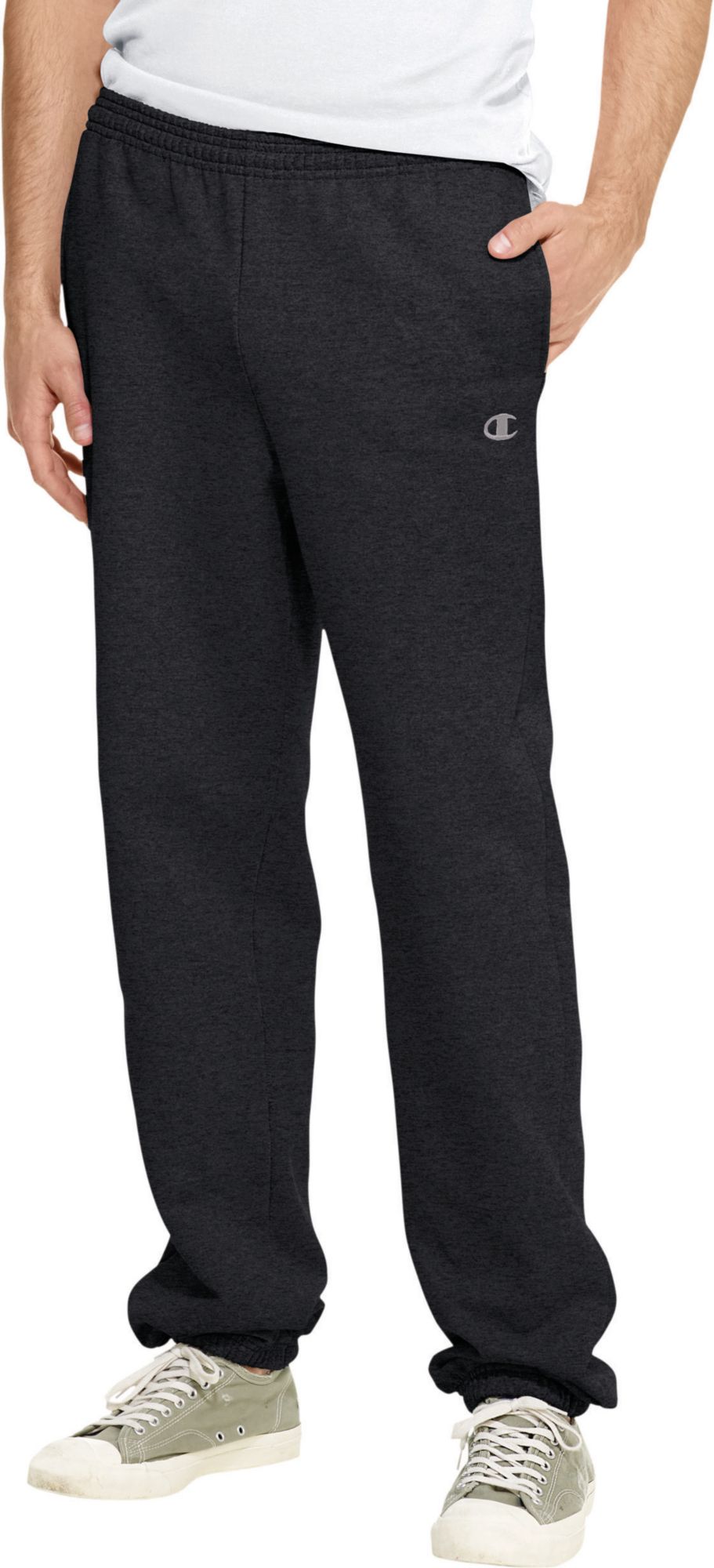 champion men's eco relaxed band fleece pants