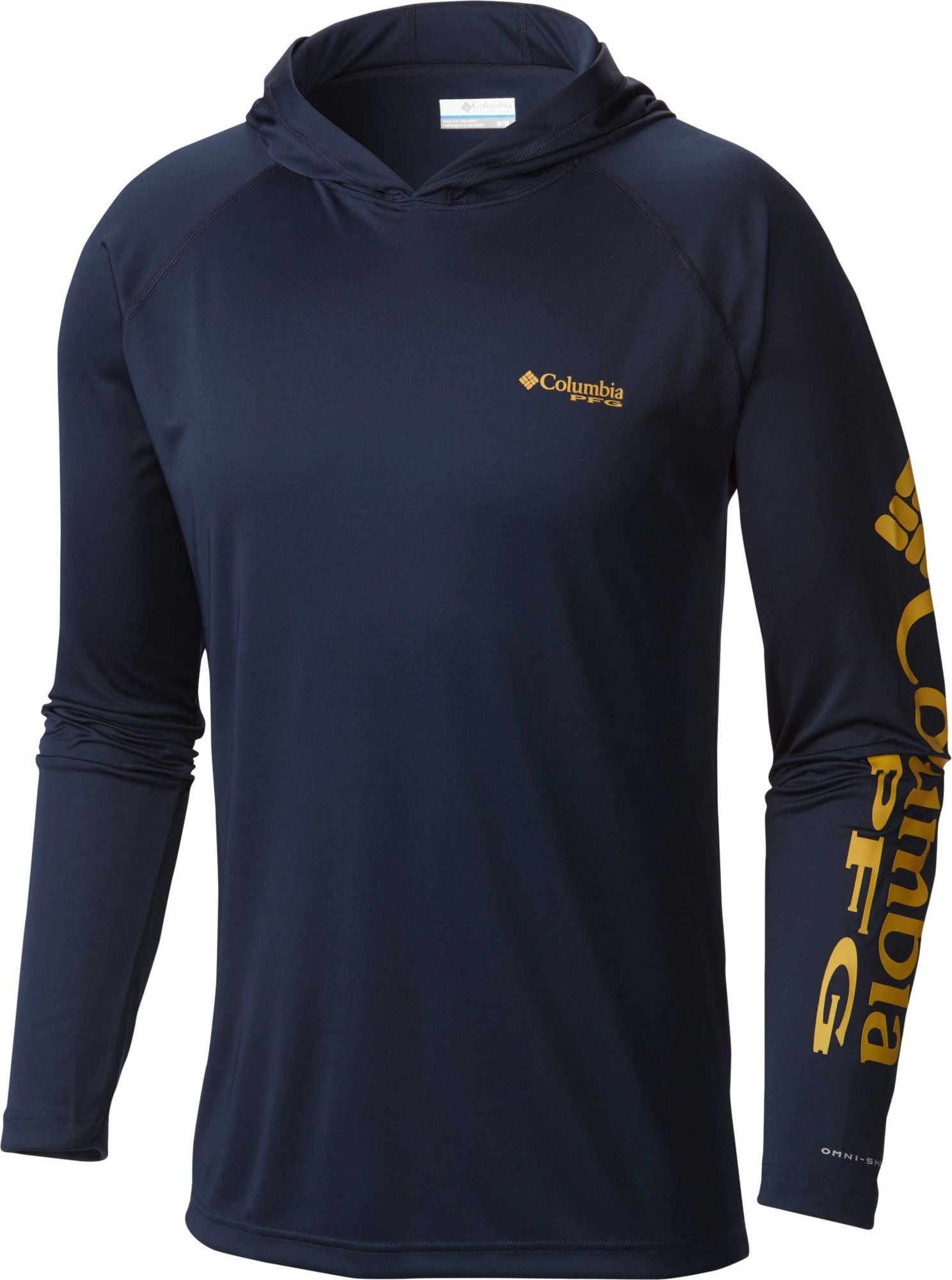 Mens Columbia PFG Terminal Tackle Heather Logo Long Sleeve Fishing Shirt Purple