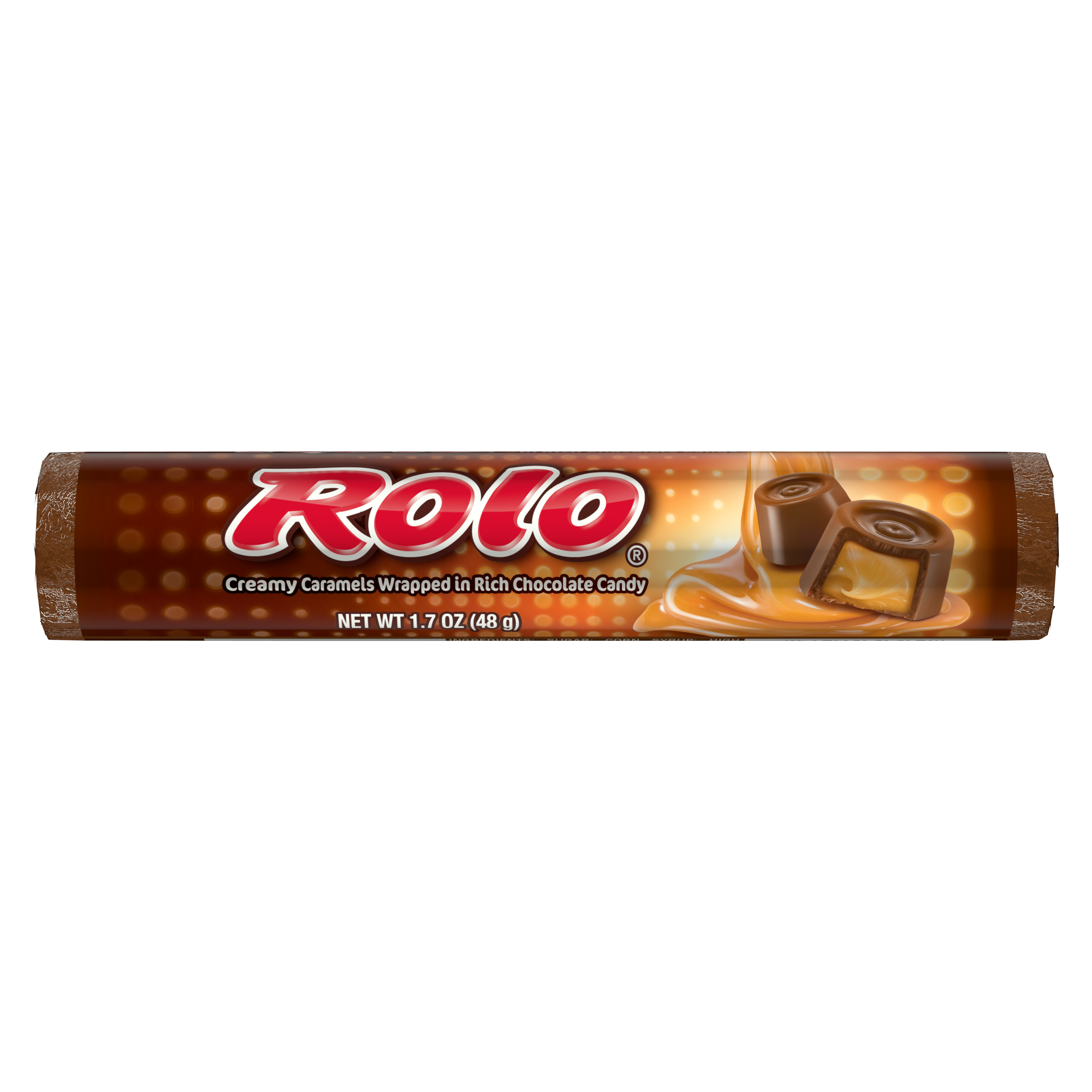 ROLO® Creamy Caramels in Rich Chocolate Candy, 1.7 oz roll - Front of Package