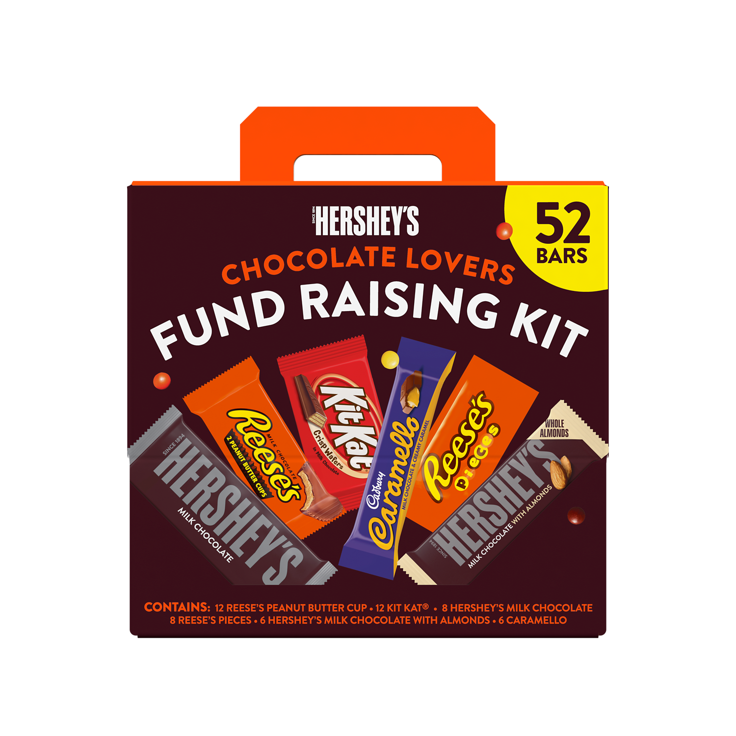 Hershey Chocolate Lovers Fund Raising Kit, 79.52 oz box, 52 bars - Front of Package