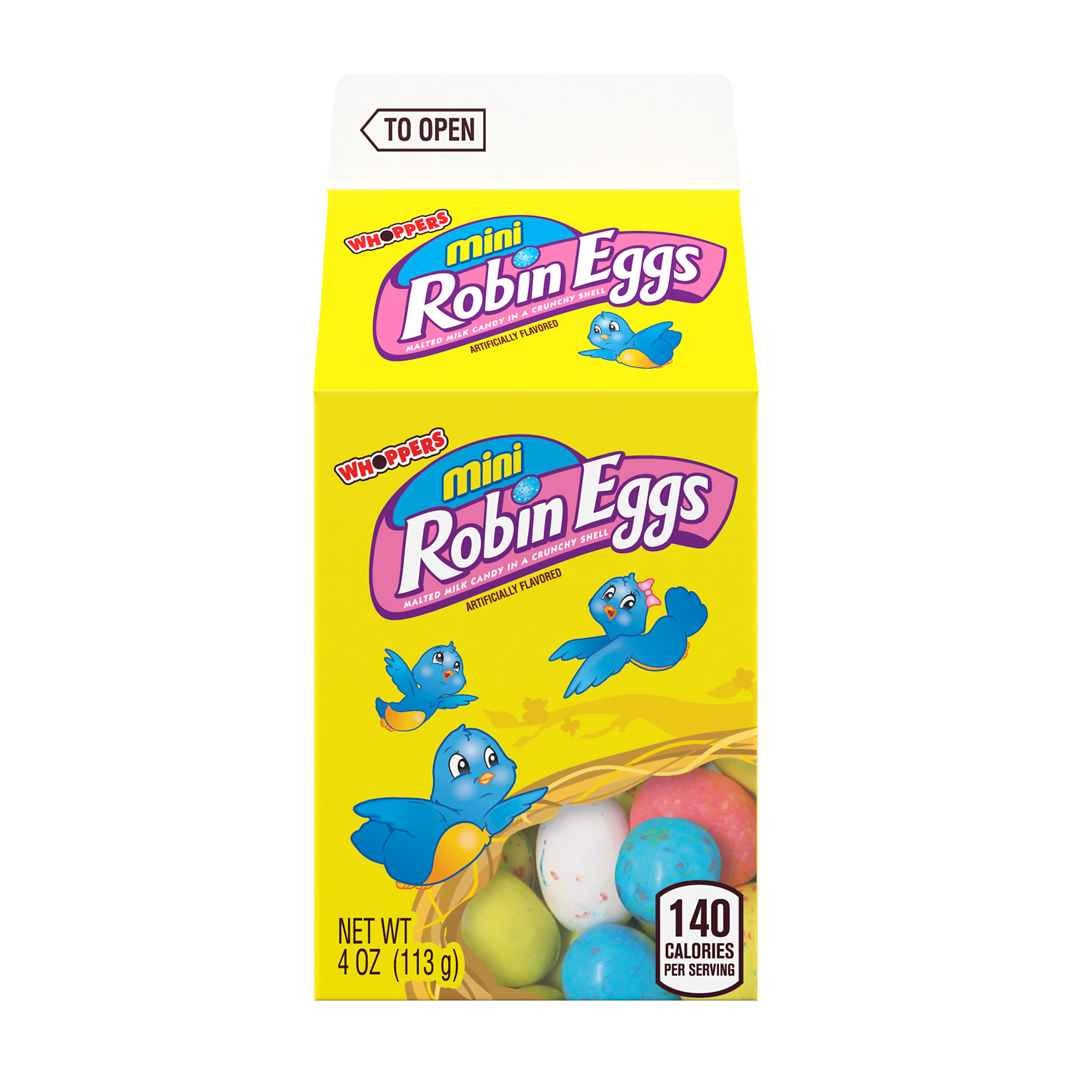 WHOPPERS ROBIN EGGS Mini Malted Milk Balls, 4 oz carton