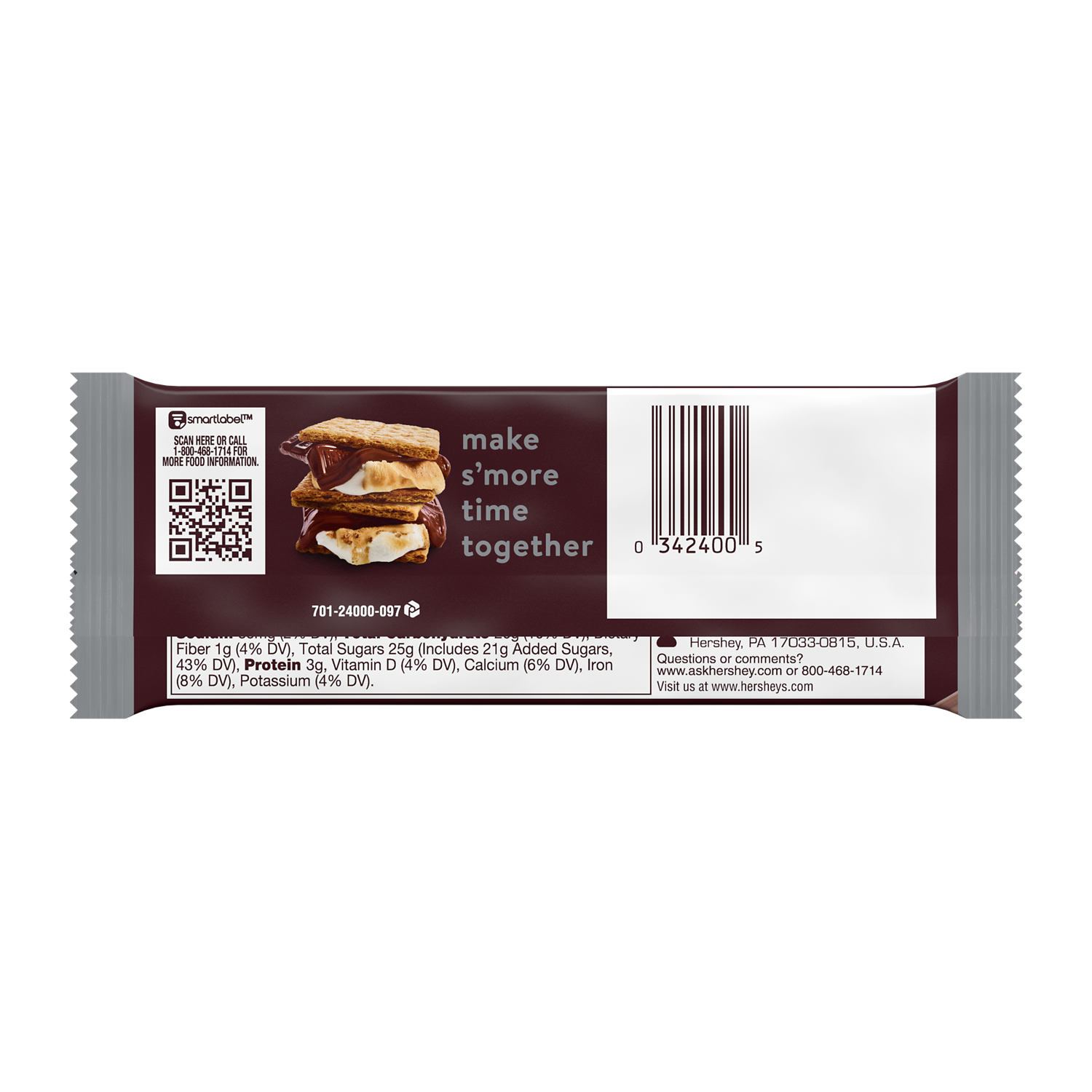 HERSHEY'S Milk Chocolate Candy Bar, 1.55 oz