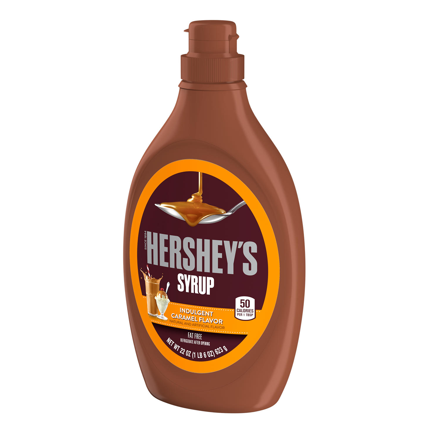 HERSHEY'S Caramel Syrup, 22 oz bottle - Right Side of Package